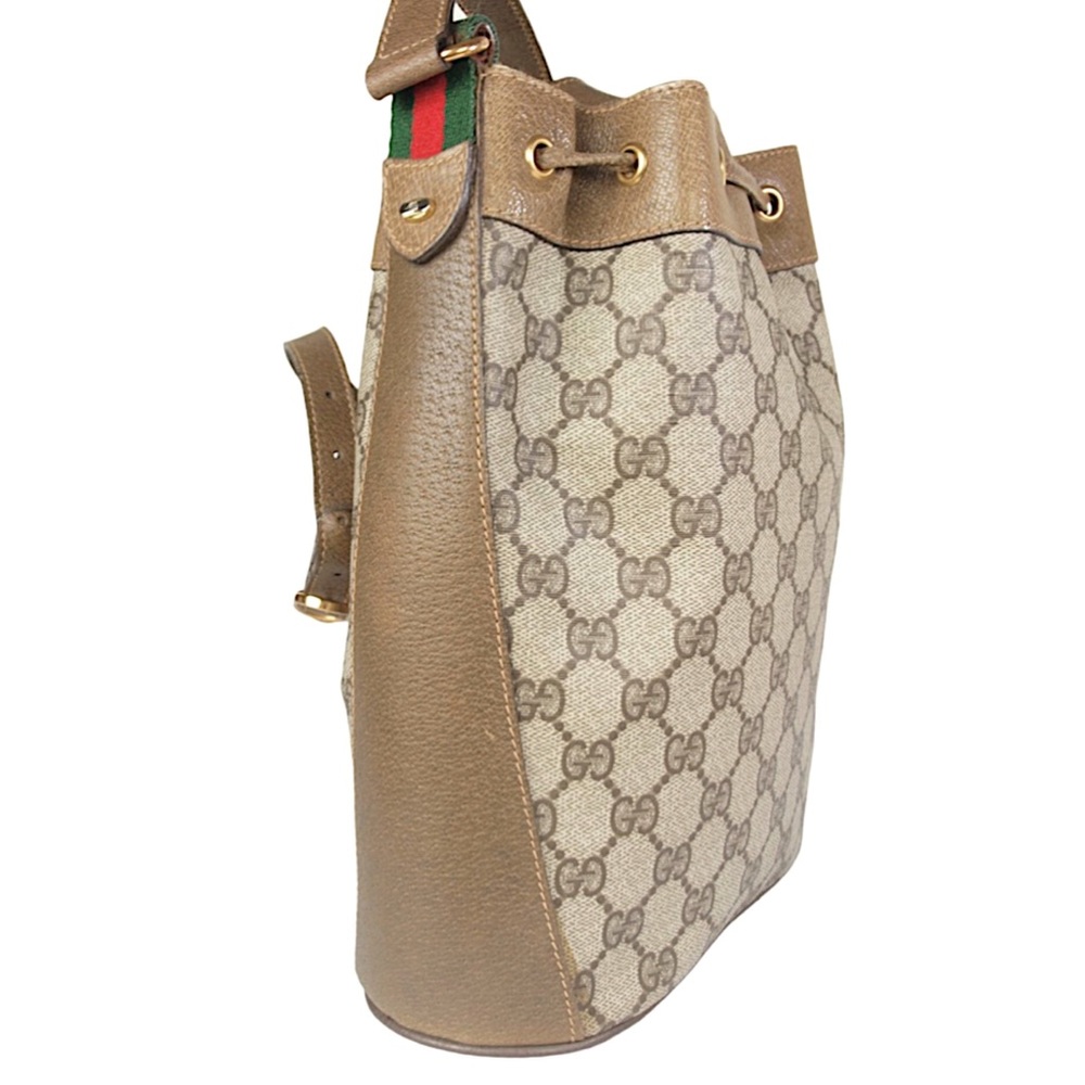GUCCI Vintage Sherry Line GG Web Drawstring Shoulder Bag - Picture 7 of 15